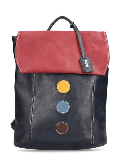 Rieker, rugzak, dames, met kleurrijke applicaties 